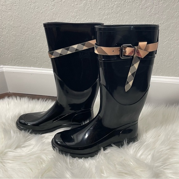 Burberry Kenyon Nova Rainboots Size 8 - Picture 12 of 16